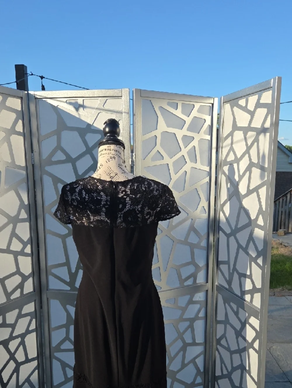 Lauren Ralph Lauren Black Lace-Trim Maxi Dress - Picture 5 of 8